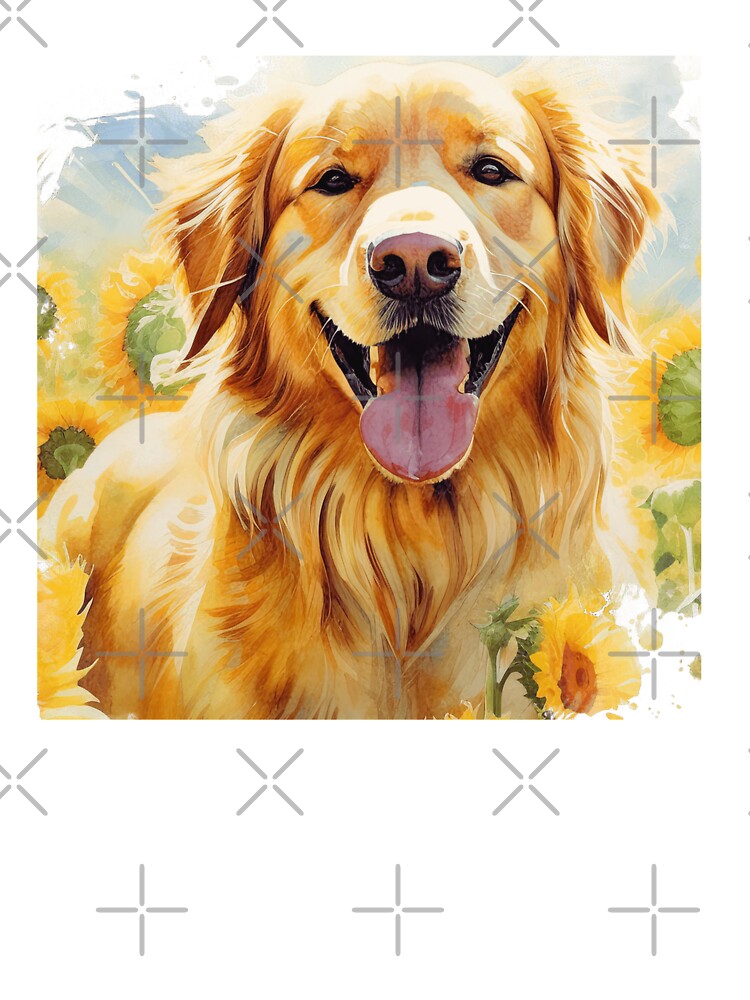 Golden Retriever In The Sunflower Field by TheAnimalZ00 T-Shirts, Hoodie, Sweatshirt | BlankRebels.com (Image 3)