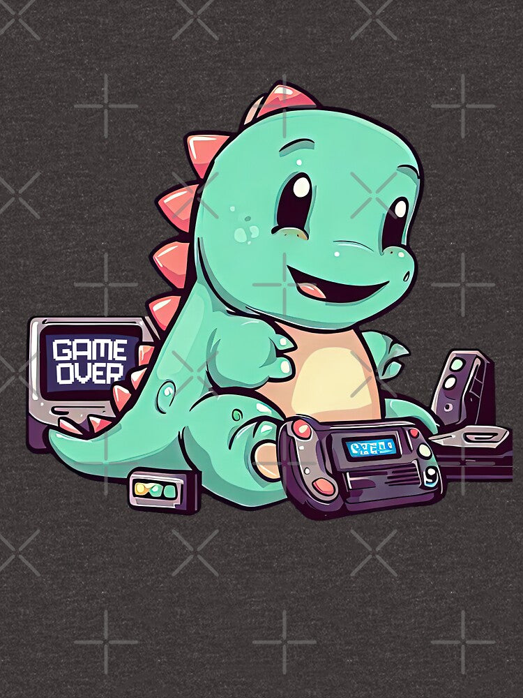Dinoboy Plays Games by bryan7474 T-Shirts, Hoodie, Sweatshirt | BlankRebels.com (Image 3)