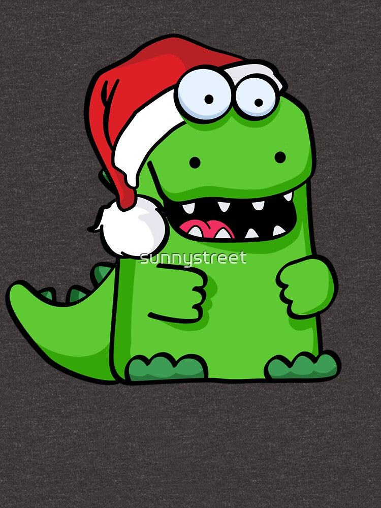 Happy Smiling Green Santa Saurus by SunnyStreet T-Shirts, Hoodie, Sweatshirt | BlankRebels.com (Image 3)