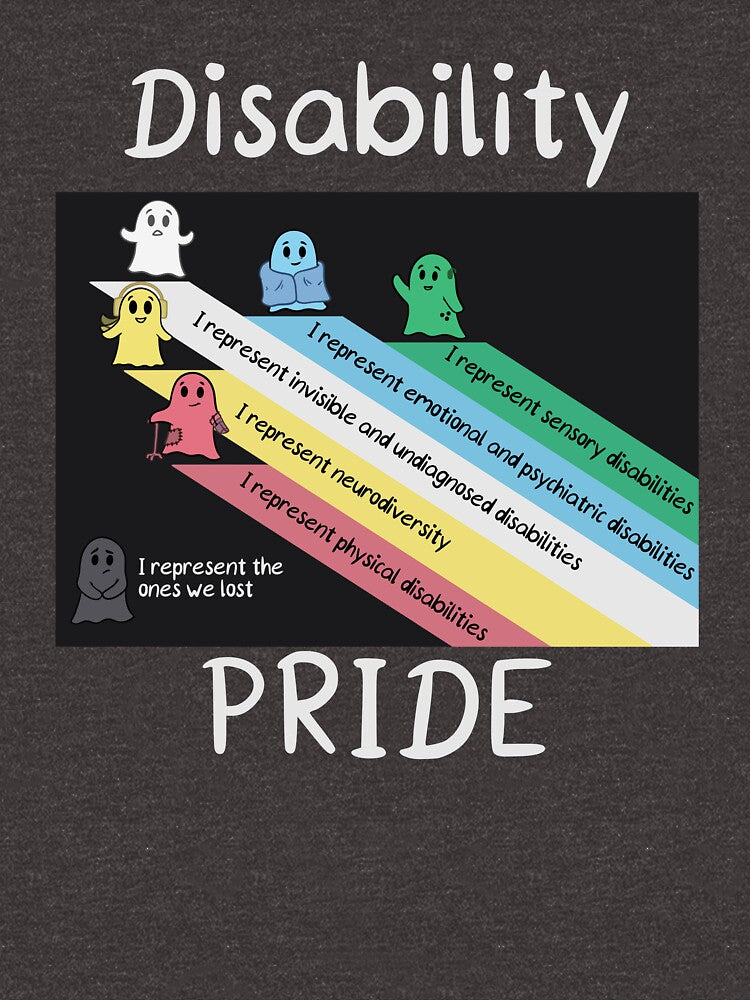 Disability Pride with Ghosts and descriptions by flyre-flinnigan T-Shirts, Hoodie, Sweatshirt | BlankRebels.com (Image 3)