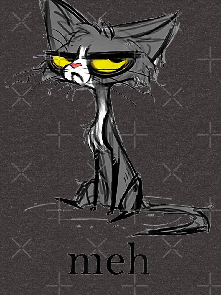 Funny Meh Cat Gift for Cat Lovers by studiorabit T-Shirts, Hoodie, Sweatshirt | BlankRebels.com (Image 3)