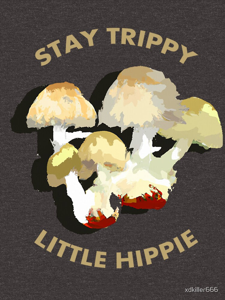 Stay Trippy Little Hippie Mushroom Drawn by xdkiller666 T-Shirts, Hoodie, Sweatshirt | BlankRebels.com (Image 3)