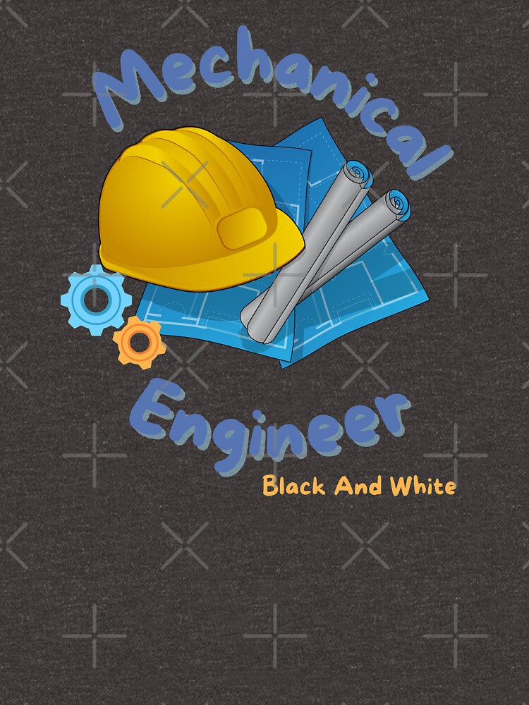 Mechanical Engineer Black And White - Funny mechanical Architect by AMED-STORE T-Shirts, Hoodie, Sweatshirt (Image 3)