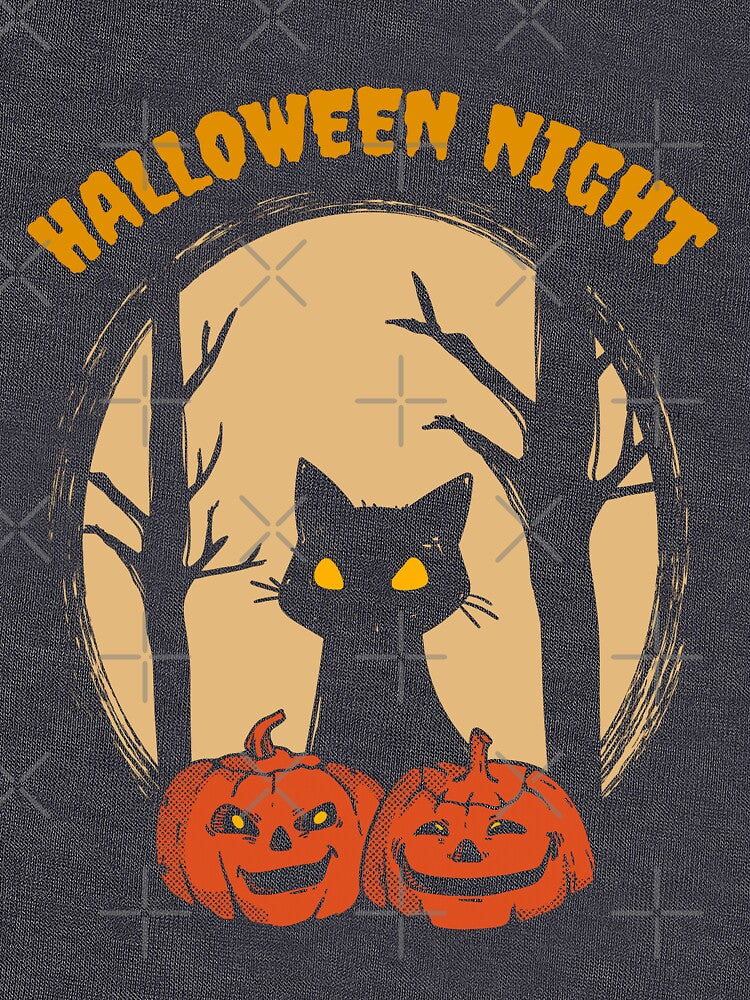 Vintage Halloween Cat and Pumpkins by OCTOMORPHE T-Shirts, Hoodie, Sweatshirt | BlankRebels.com (Image 3)