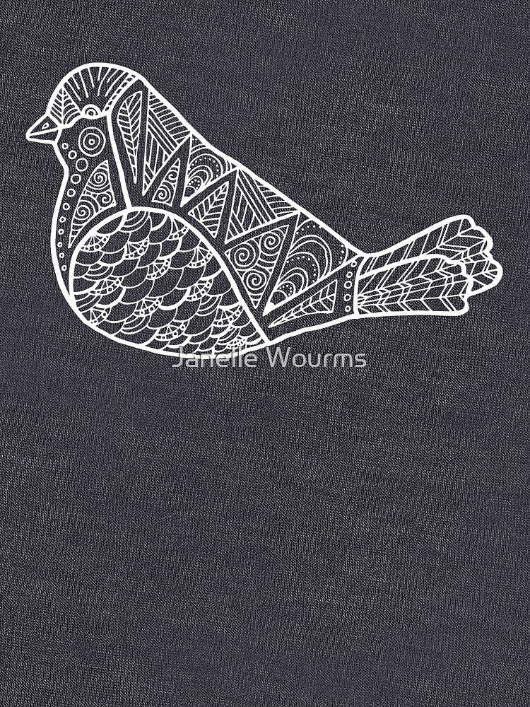 Color Me Bird : White on Turquoise by Janelle Wourms T-Shirts, Hoodie, Sweatshirt | BlankRebels.com (Image 3)