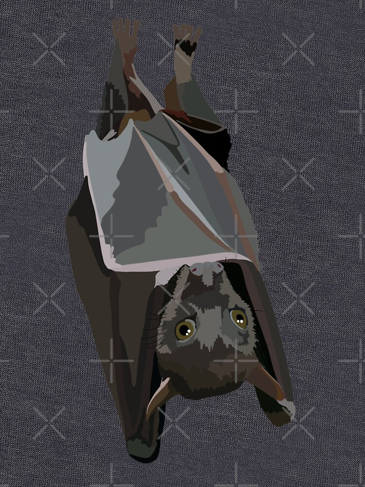 B is for Bat, Bat Illustration – Mysterious Nocturnal Mammal Artwork by PrettylittlepastelUk T-Shirts, Hoodie,... (Image 3)