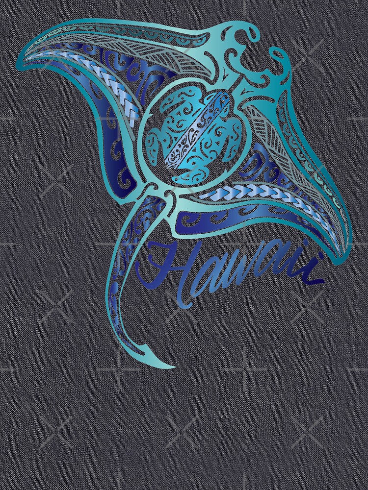 Retro Hawaiian Tribal Manta Ray by sunnthreads T-Shirts, Hoodie, Sweatshirt | BlankRebels.com (Image 3)