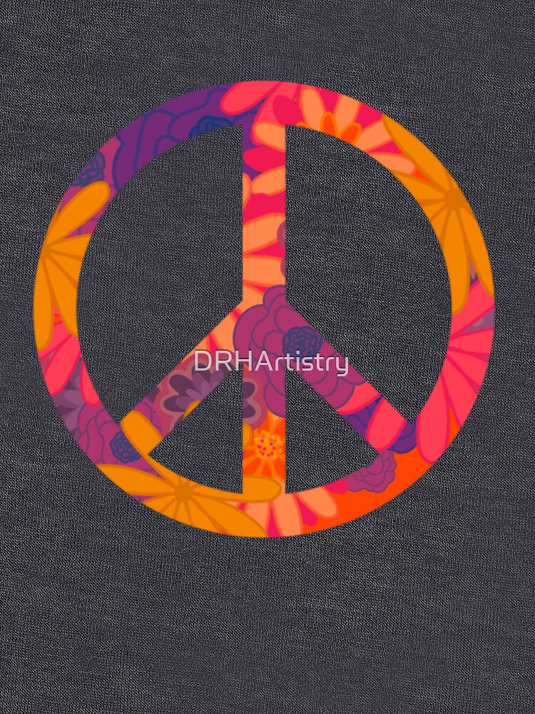 Floral Peace Sign by DRHArtistry T-Shirts, Hoodie, Sweatshirt | BlankRebels.com (Image 3)