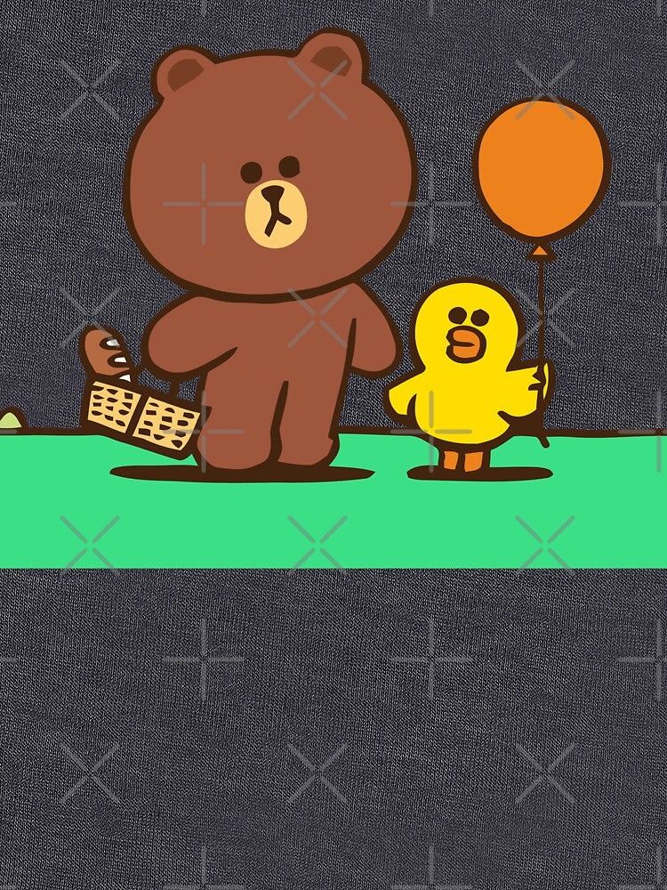 LINE Friends Brown – T-shirts, Mugs, Stickers, and More | Cony, Sally & Friends by William Cano Hoodie, Sweatshirt (Image 3)