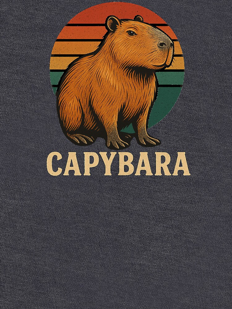 Capybara Retro Sunset by Ishi Design T-Shirts, Hoodie, Sweatshirt | BlankRebels.com (Image 3)