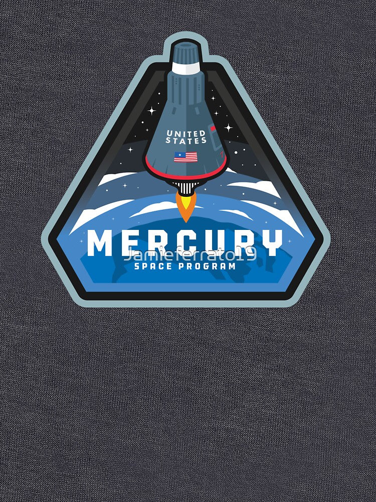 NASA Mercury Space Program mission badge friendship 7 by Jamieferrato19 T-Shirts, Hoodie, Sweatshirt (Image 3)