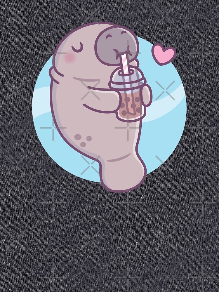 Cute Manatee Loves Drinking Boba Tea by rustydoodle T-Shirts, Hoodie, Sweatshirt | BlankRebels.com (Image 3)