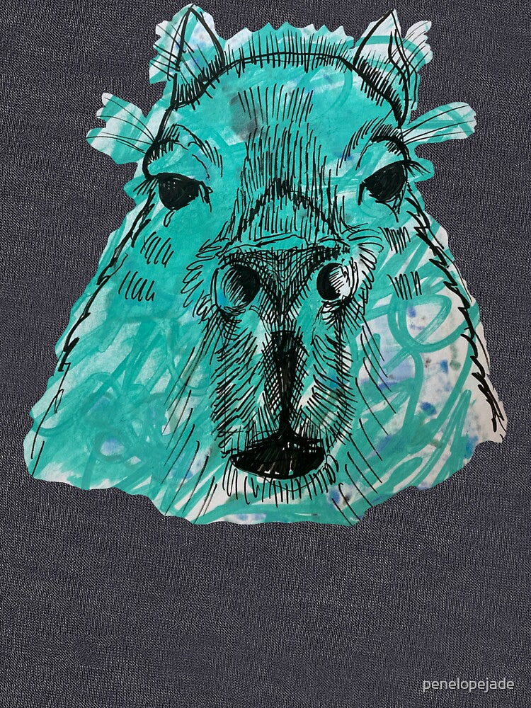 Teal Capybara Sketch Animal Art T-Shirts, Hoodie, Sweatshirt