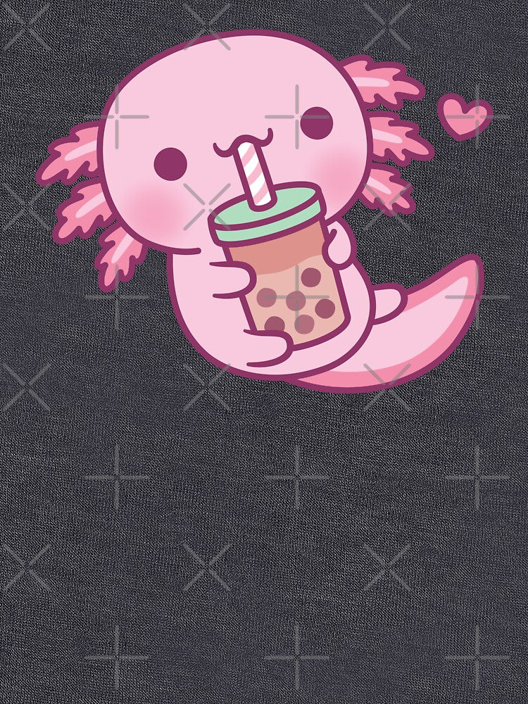 Cute Little Axolotl Loves Bubble Tea by rustydoodle T-Shirts, Hoodie, Sweatshirt | BlankRebels.com (Image 3)