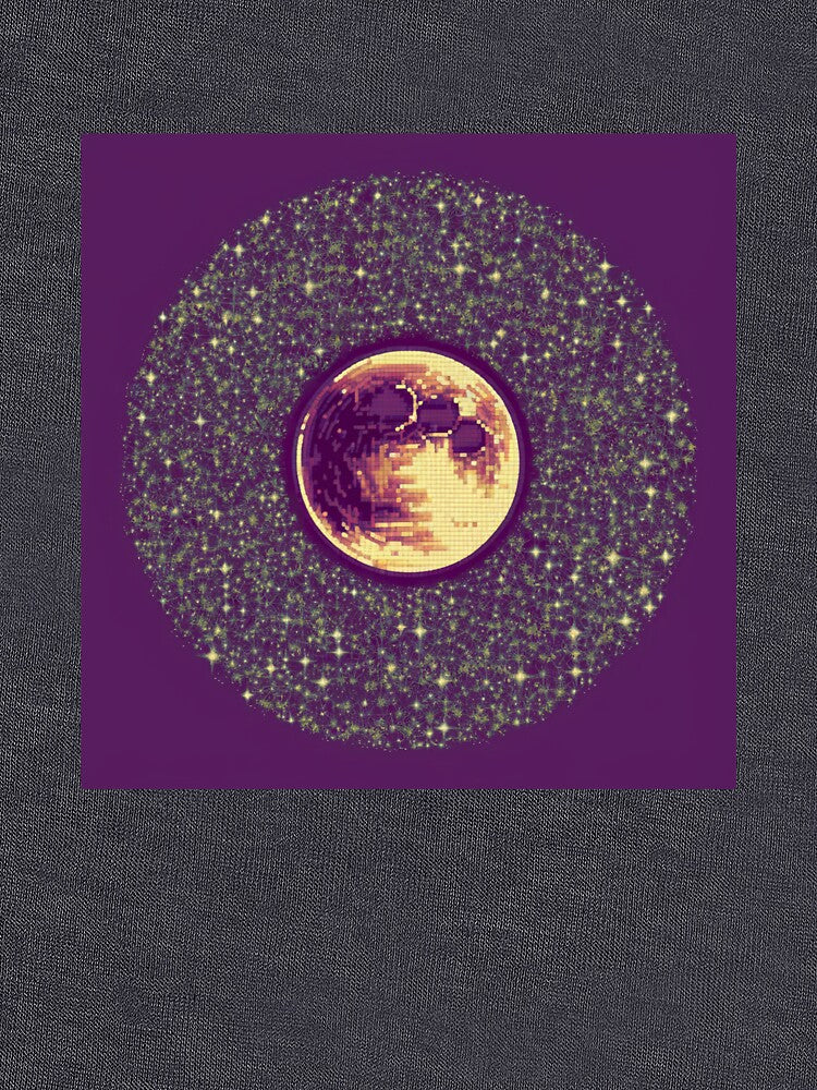 Pixel Art Moon and Stars Design - Retro Art for Clothing, Mugs, and Accessories by AlanCStore T-Shirts, Hoodie,... (Image 3)