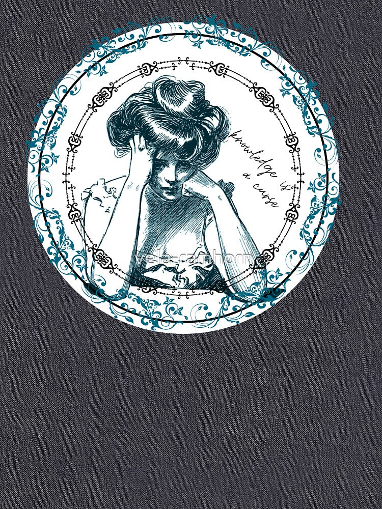 Knowledge is a curse // dark academia quotes by vela-ramhorn T-Shirts, Hoodie, Sweatshirt | BlankRebels.com (Image 3)