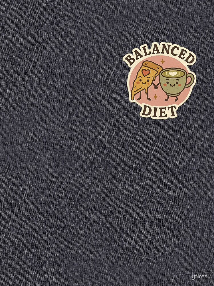 Balanced Diet – Matcha & Pizza Sticker | Cute Vintage Kawaii Coquette Food by yflres T-Shirts, Hoodie, Sweatshirt (Image 3)