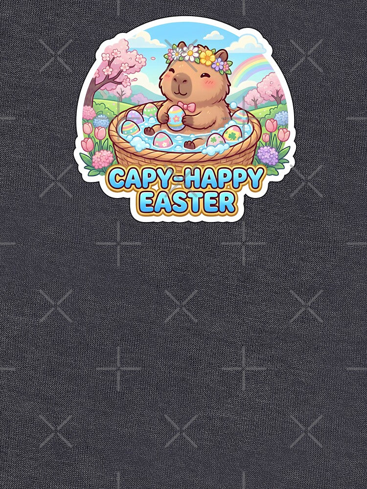 Easter Capybara Sticker – Capy-Happy Easter Cute Pastel Animal Gift by Nuist25 T-Shirts, Hoodie, Sweatshirt (Image 3)