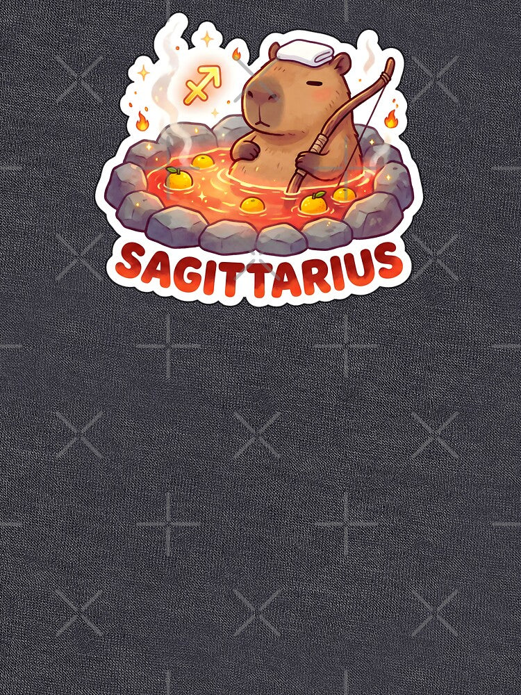 Zodiac Capybara Sagittarius – Adventurous Fire Sign Onsen Cute Zodiac Sticker by Nuist25 T-Shirts, Hoodie,... (Image 3)