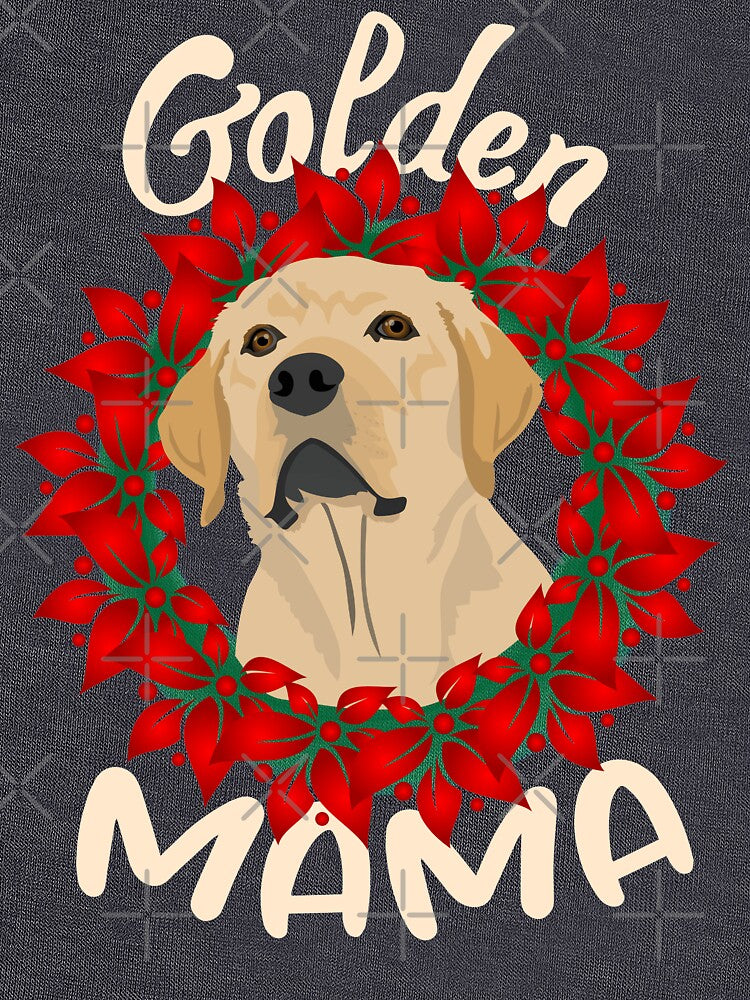 Golden Retriever Mama Dog Lovers Christmas Holiday Gift by PinkPandaDesign T-Shirts, Hoodie, Sweatshirt (Image 3)