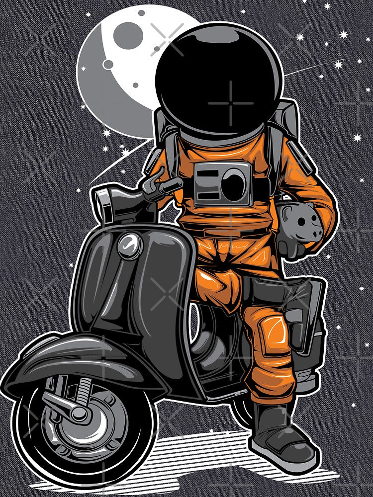 Astronaut Scooter by Unique010 T-Shirts, Hoodie, Sweatshirt | BlankRebels.com (Image 3)
