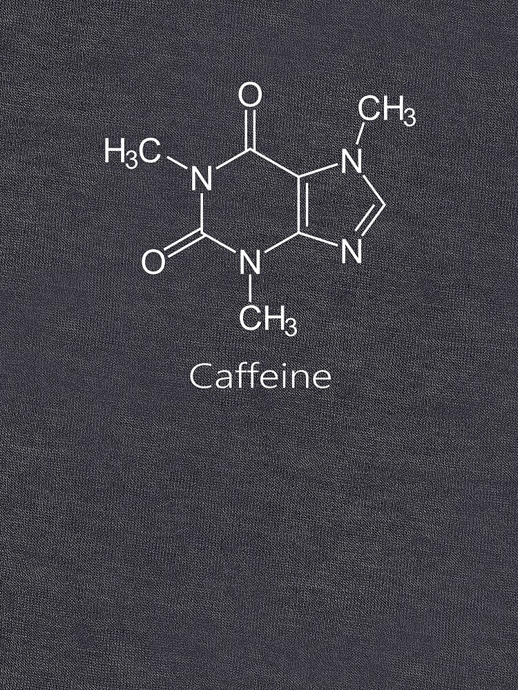 Caffeine Molecule White by TiltedBearDsign