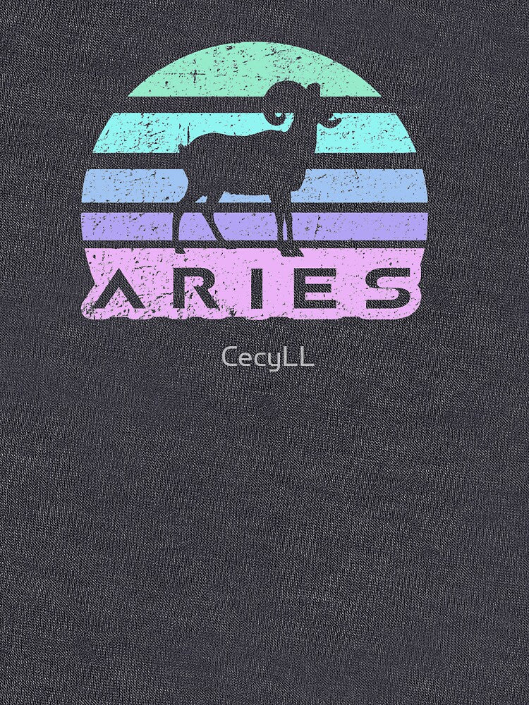 Aries Retro sun zodiac cute colors by CecyLL T-Shirts, Hoodie, Sweatshirt | BlankRebels.com (Image 3)