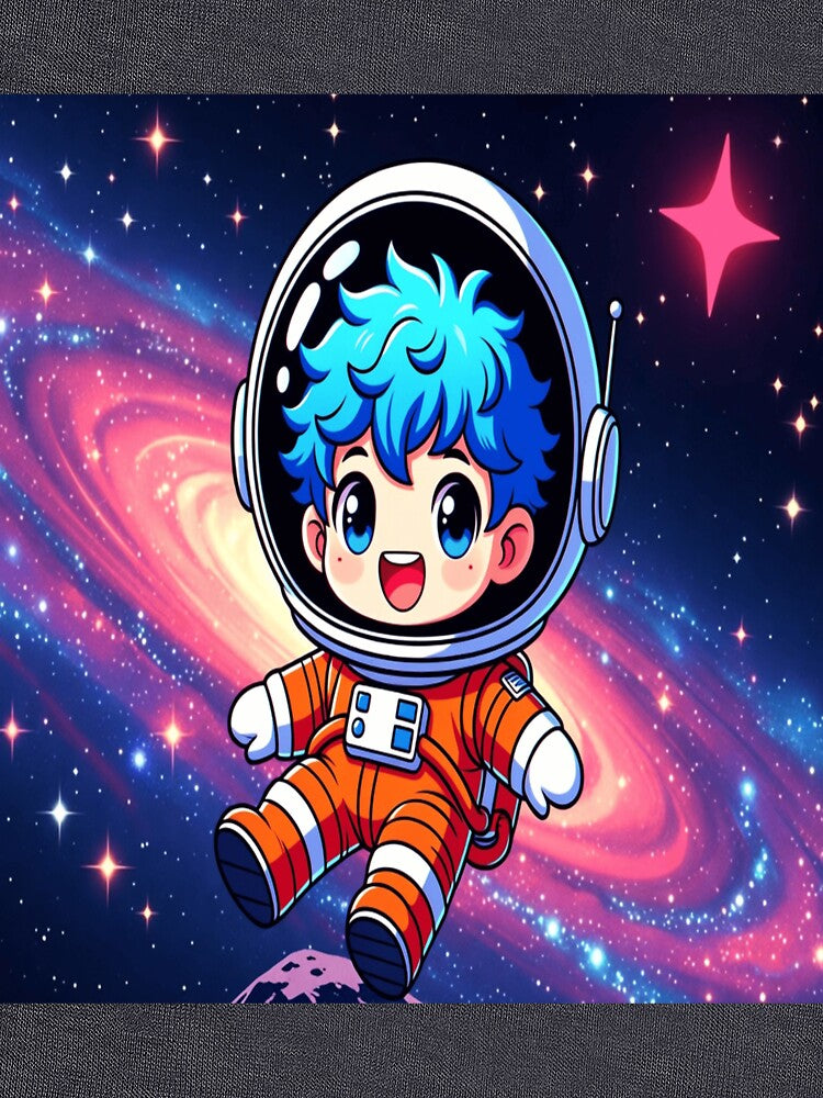Copy of Fluffy Blue Hair Astronaut Space Sticker Chibi by NovaDigitalArt45 T-Shirts, Hoodie, Sweatshirt (Image 3)