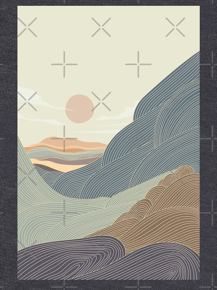 Ocean Waves Line Art 2 by SurfolioPrints T-Shirts, Hoodie, Sweatshirt | BlankRebels.com (Image 3)