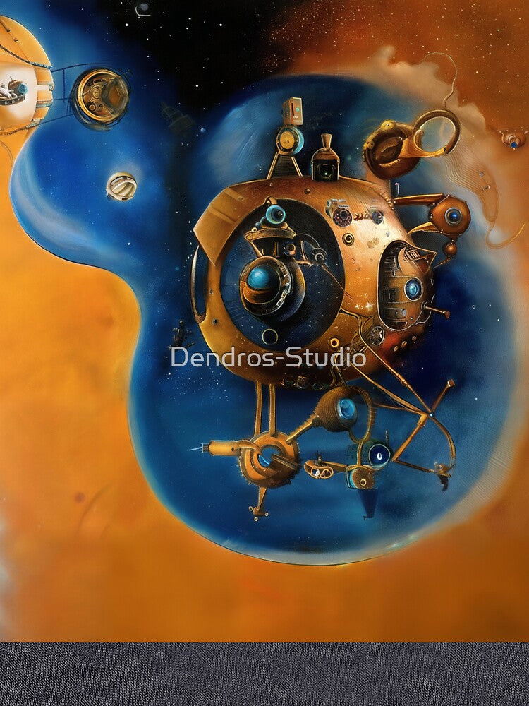 Alien bathyscaphe in deep space, AI art by Dendros-Studio T-Shirts, Hoodie, Sweatshirt | BlankRebels.com (Image 3)