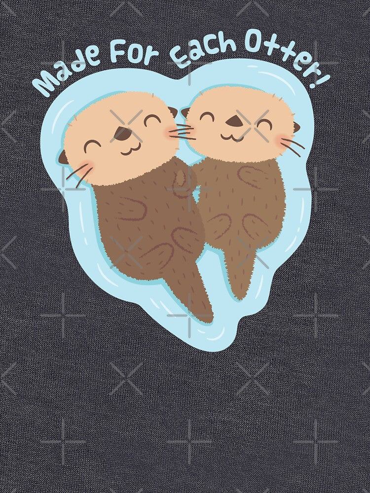 Cute Sea Otters Holding Hands, Made For Each Otter by rustydoodle T-Shirts, Hoodie, Sweatshirt | BlankRebels.com (Image 3)