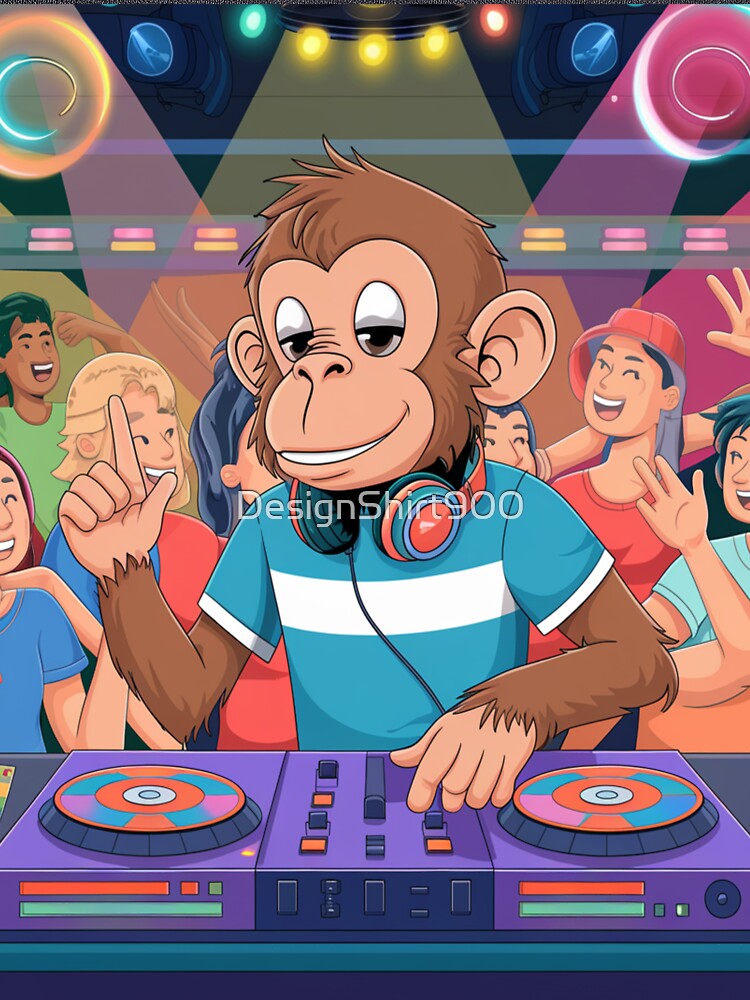 Dj Monkey by DesignShirt900 T-Shirts, Hoodie, Sweatshirt | BlankRebels.com (Image 3)