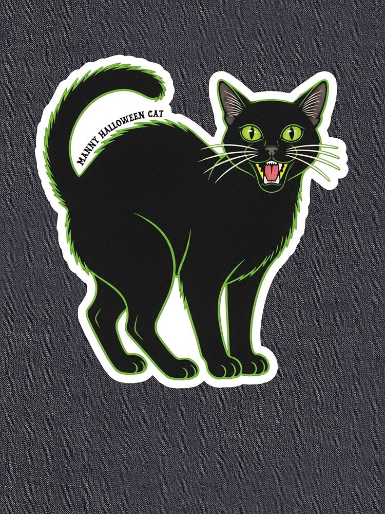 Vintage Black Cat • Manny Halloween Cat by MannyShop T-Shirts, Hoodie, Sweatshirt | BlankRebels.com (Image 3)