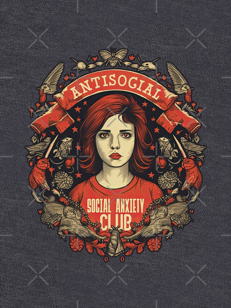 Antisocial Social Anxiety Club Design by danielliamgill T-Shirts, Hoodie, Sweatshirt | BlankRebels.com (Image 3)