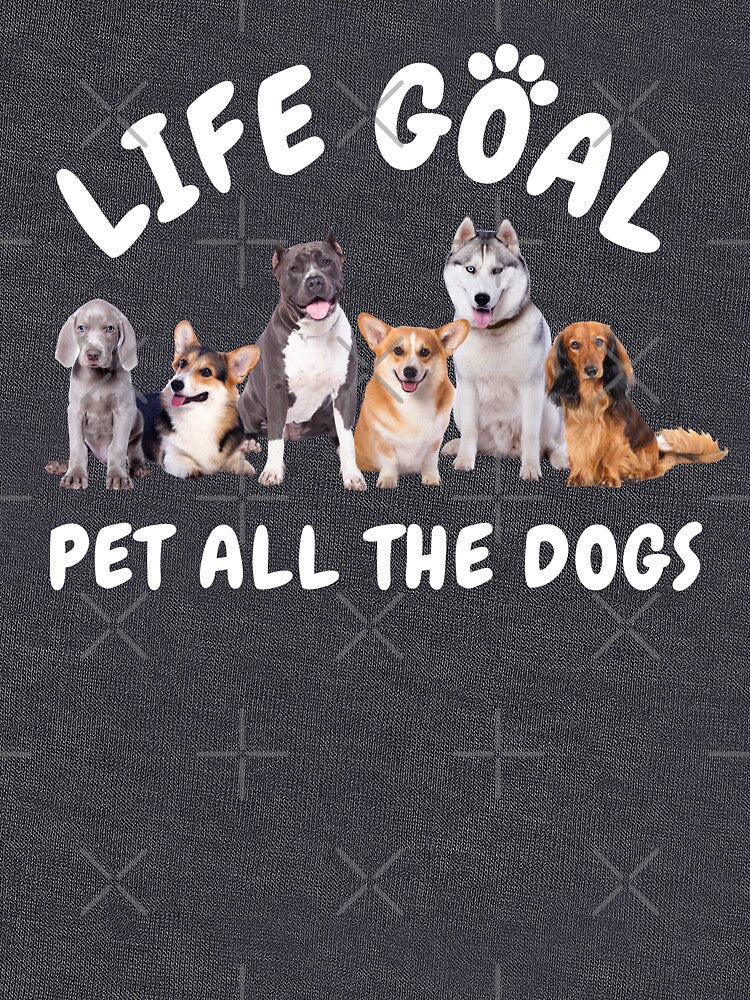 Life Goal: Pet All The Dogs Shirt for Women, Funny Dog T Shirt for Her - Funny Gift for Dog Mom, Dog Lover Gift... (Image 3)