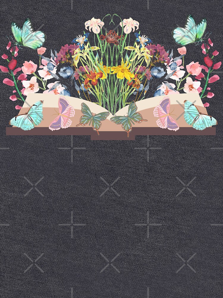 Open Book With Flowers and butterflies by ioankoll213 T-Shirts, Hoodie, Sweatshirt | BlankRebels.com (Image 3)