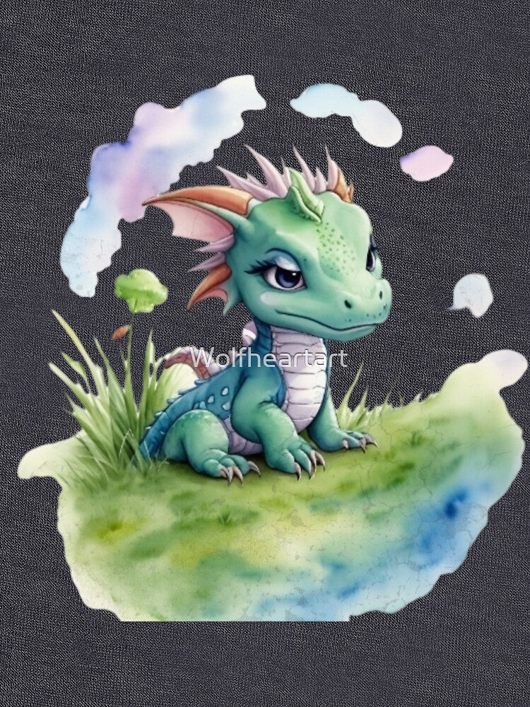 Baby Dragon Watercolour  Design by Wolfheartart T-Shirts, Hoodie, Sweatshirt | BlankRebels.com (Image 3)