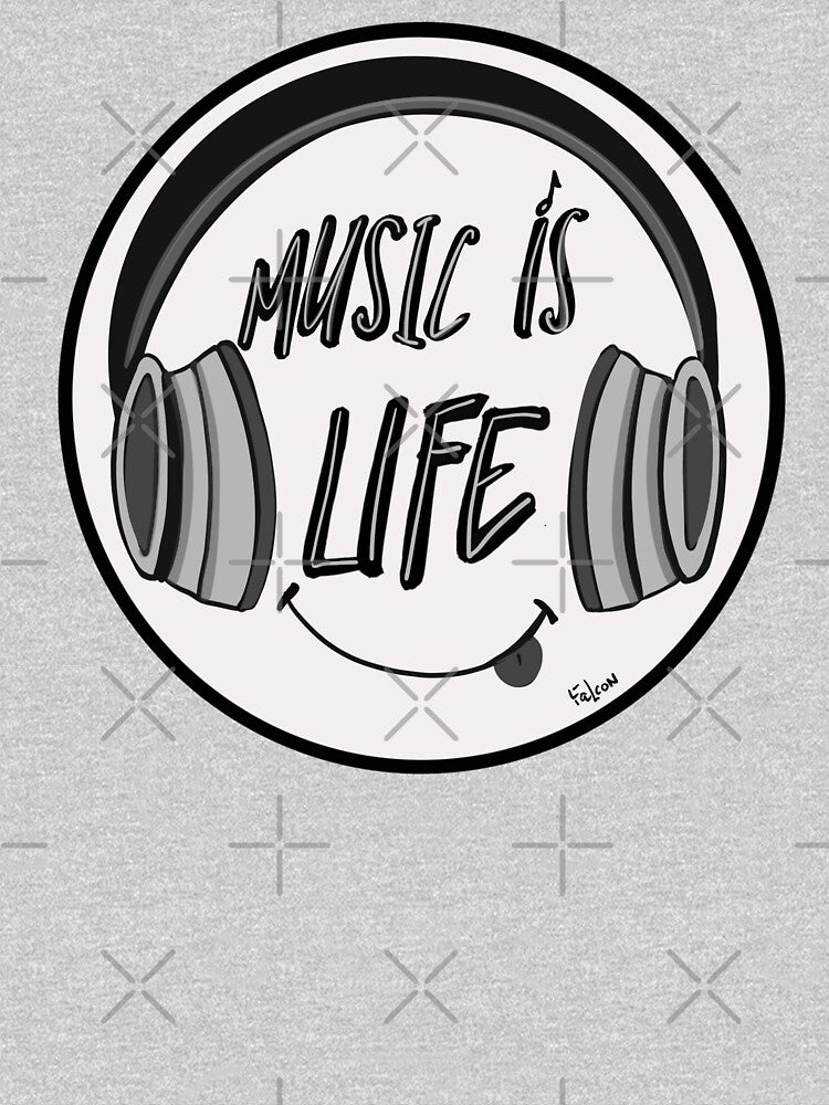 Music is LIFE by Lizzy Falcon Art T-Shirts, Hoodie, Sweatshirt | BlankRebels.com (Image 3)