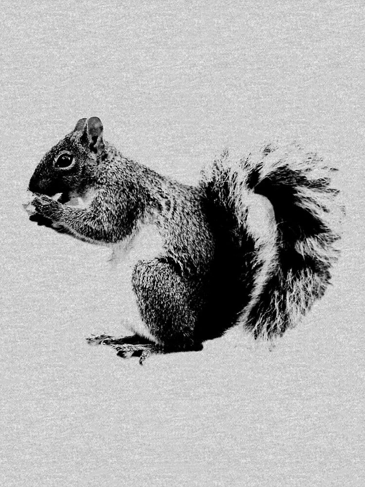 Squirrel Eating Acorns. Wildlife Digital Engraving Image by Digital Eclectica T-Shirts, Hoodie, Sweatshirt (Image 3)