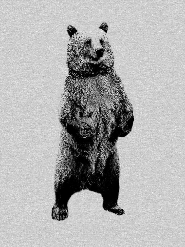 Bear Standing Up. Wildlife Digital Engraving Image by Digital Eclectica T-Shirts, Hoodie, Sweatshirt (Image 3)