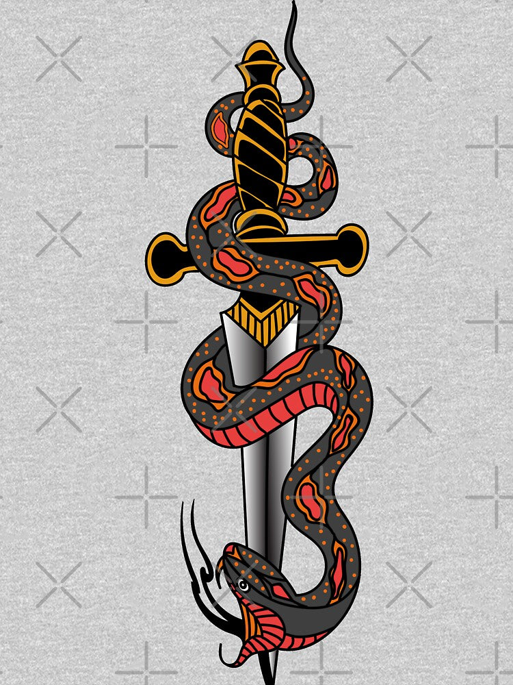 American Traditional Snake and Sword by Jessimk T-Shirts, Hoodie, Sweatshirt | BlankRebels.com (Image 3)