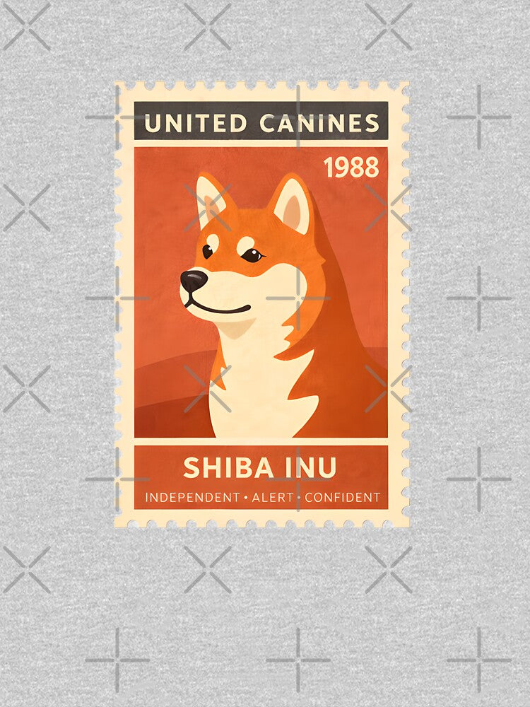 Vintage Shiba Inu Stamp Art by postmarkpaw T-Shirts, Hoodie, Sweatshirt | BlankRebels.com (Image 3)