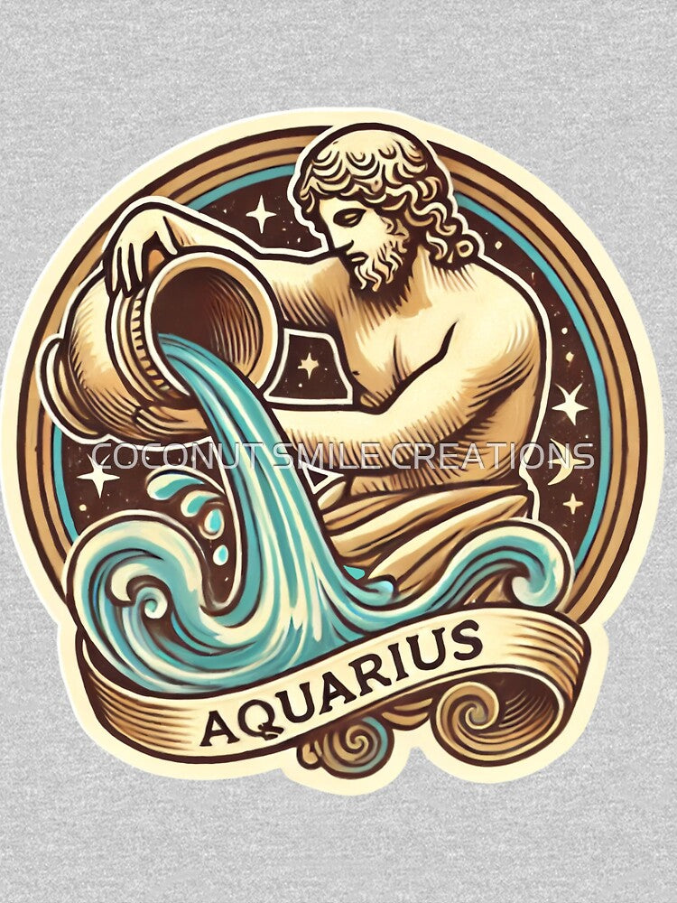 Aquarius Vintage by COCONUT SMILE CREATIONS T-Shirts, Hoodie, Sweatshirt | BlankRebels.com (Image 3)