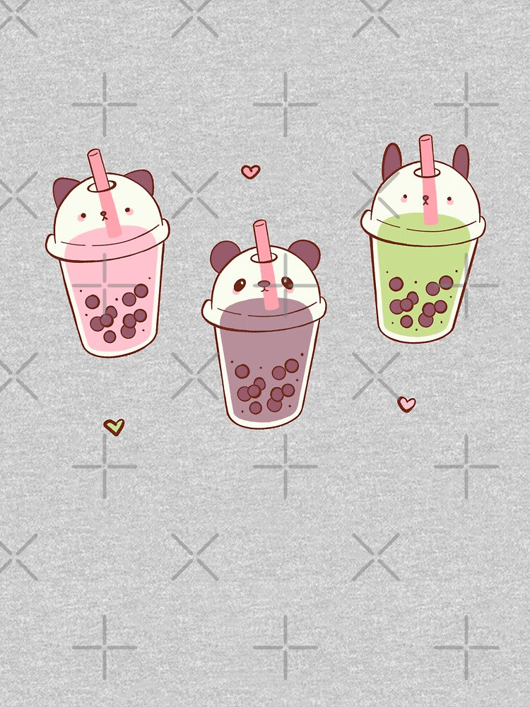 Cute Bear Cat Bunny Boba tea by Dianyland T-Shirts, Hoodie, Sweatshirt | BlankRebels.com (Image 3)