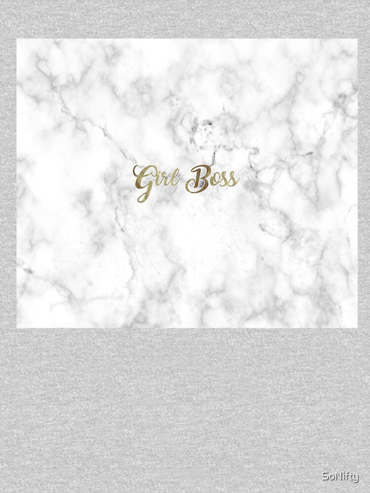 Girl Boss Motivational Quote Gold and Marble by SoNifty T-Shirts, Hoodie, Sweatshirt | BlankRebels.com (Image 3)