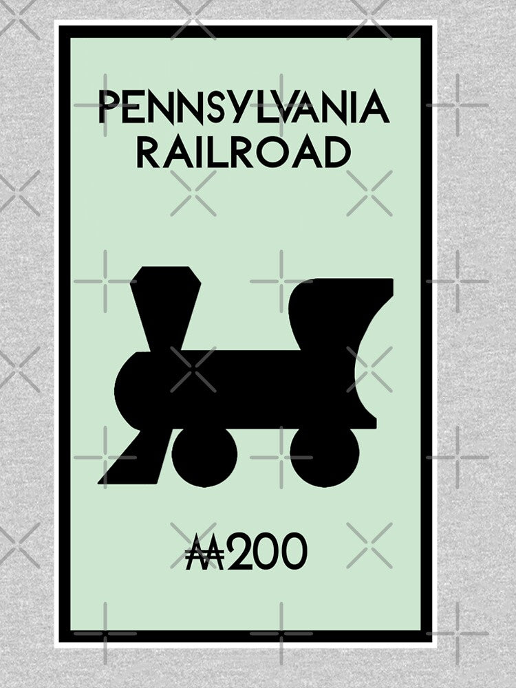 Pennsylvania Railroad Game Board Image for Game Night by RstyBcktWkshp T-Shirts, Hoodie, Sweatshirt (Image 2)