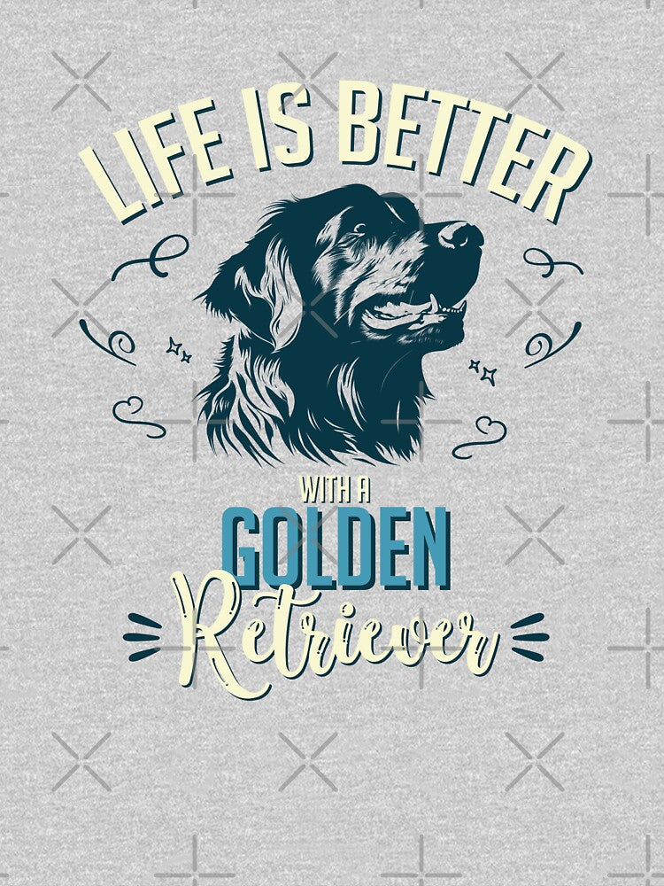 Life is Better with a Golden Retriever by inspiredalike T-Shirts, Hoodie, Sweatshirt | BlankRebels.com (Image 3)