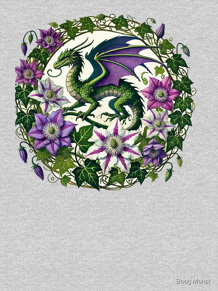 Clematis Dragon by Boog Monst T-Shirts, Hoodie, Sweatshirt | BlankRebels.com (Image 3)