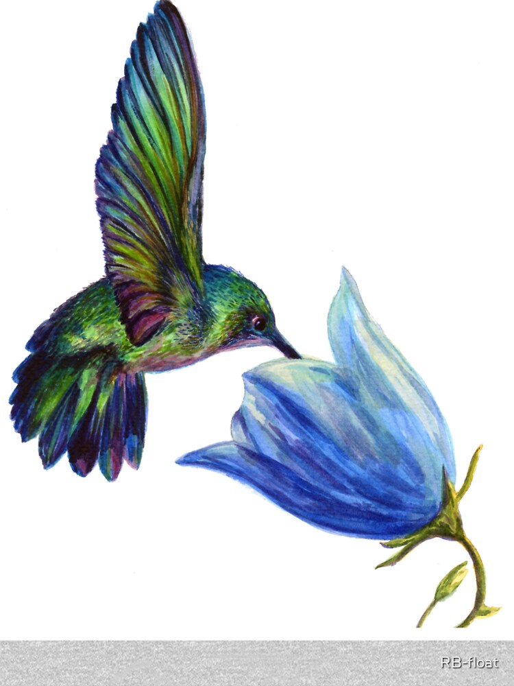 Tiny Iridescent Hummingbird Watercolor by RB-float T-Shirts, Hoodie, Sweatshirt | BlankRebels.com (Image 2)