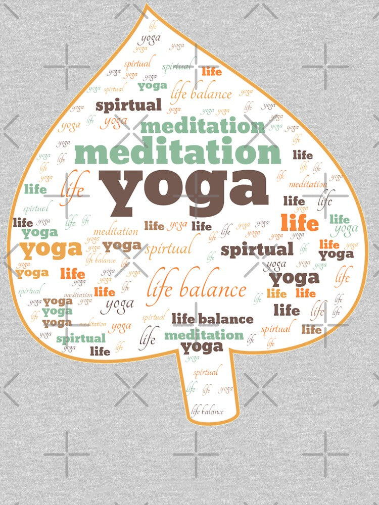 Leaf Shape Yoga Meditation Spiritual Life Balance Design by darknessjeff86 T-Shirts, Hoodie, Sweatshirt (Image 3)
